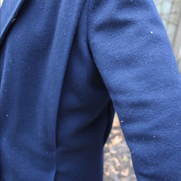 Vintage Navy Blue Wool Coat - Picture 5 of 5
